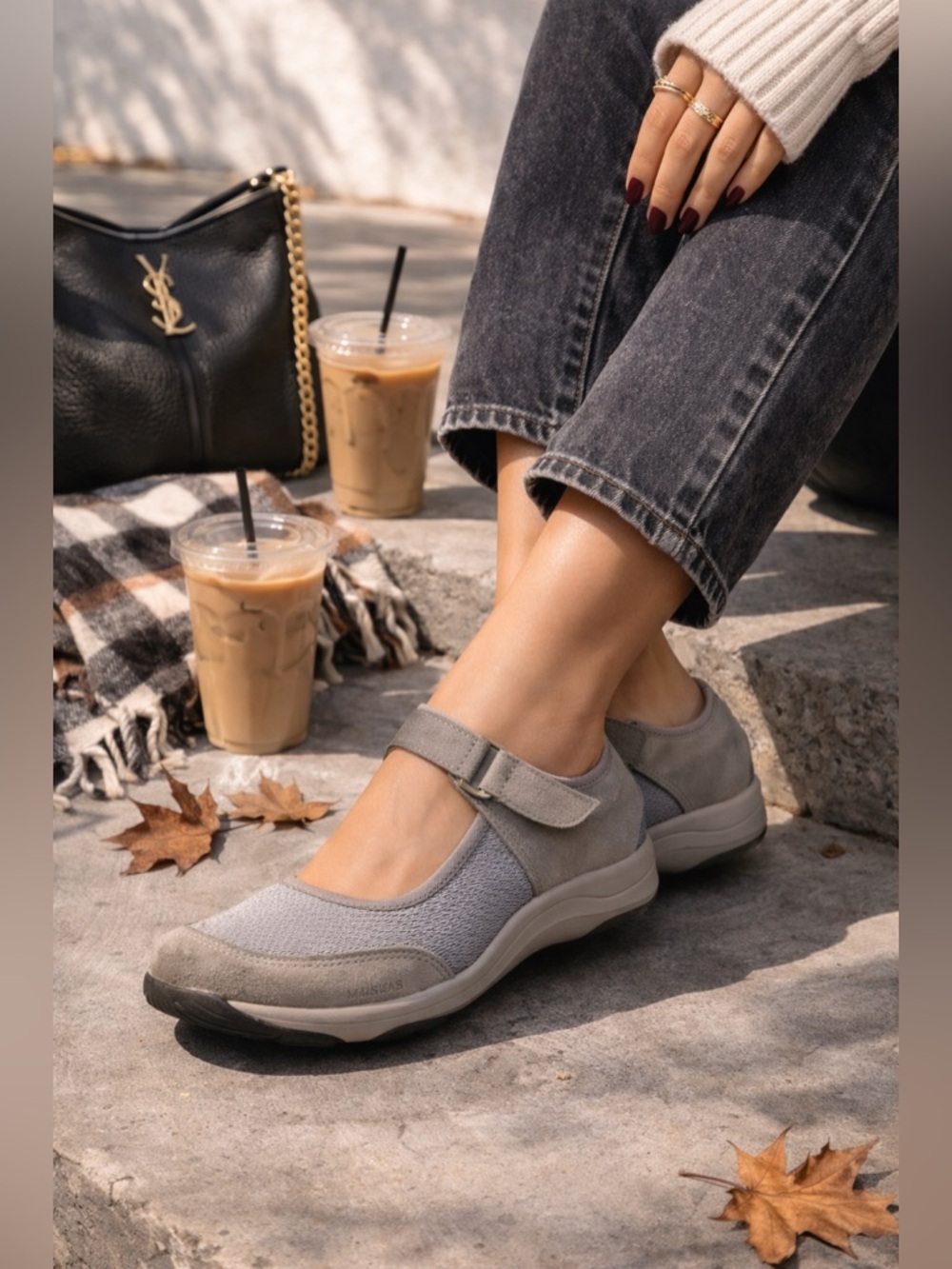 Dansko Hennie Mary Jane Sneaker Comfort Walking Shoe Gray